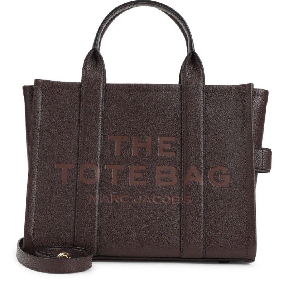 Marc Jacobs Dark Brown Leather The Tote Bag Top-Handle Tote